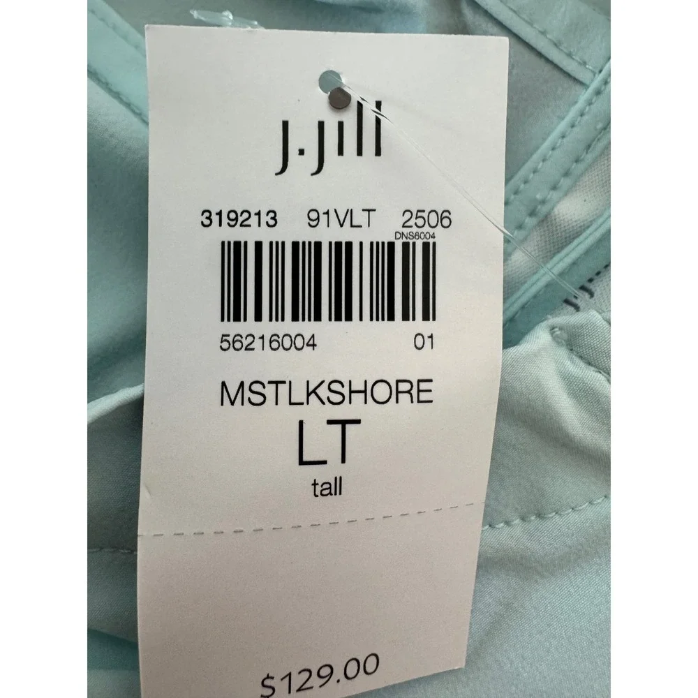 J. Jill Lake Shore Hooded Zip‎ Jacket Light Blue Tall Large LT 319213 New